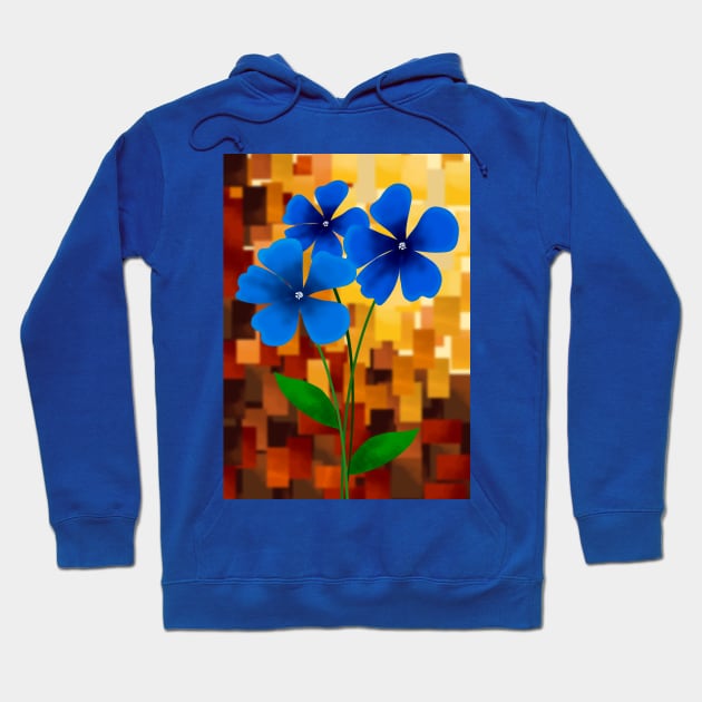 Blue Flowers Hoodie by Scratch